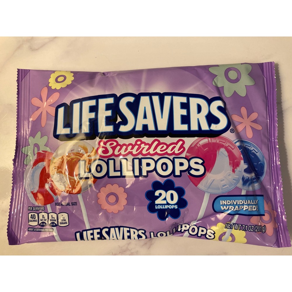 Life Savers Swirled Lollipops 20 Count Bag Individually Wrapped Hard Candy 7.1oz